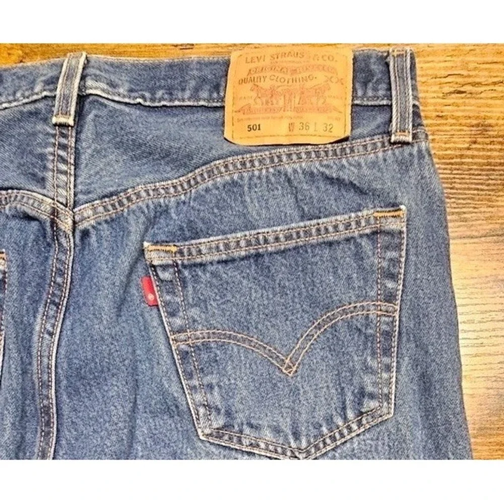 Vintage 00' Levis‎ 501xx Men's Size 34x30 Blue Straight Denim Jeans Y2K
